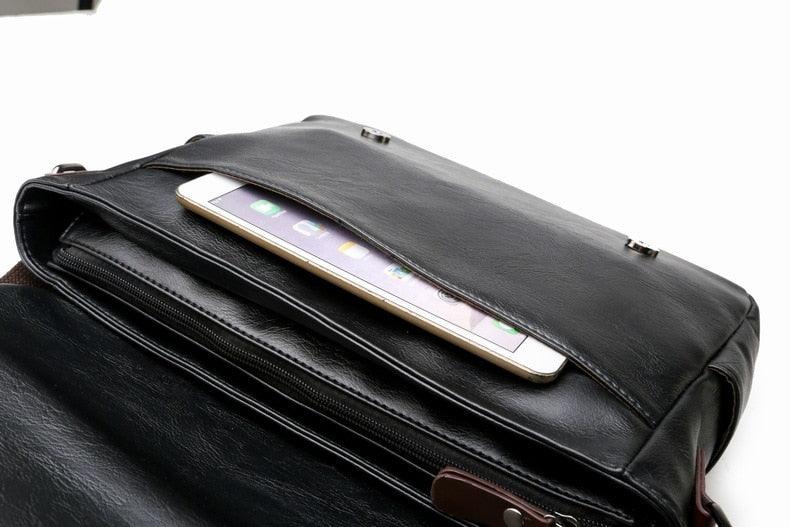 Fashion Brand PU Leather Men Crossbody Bag - Casual Shoulder Bags - Travel Crossbody Bags Male Messenger bag Bags (3MA1)(LT4)(1U78) - Deals DejaVu