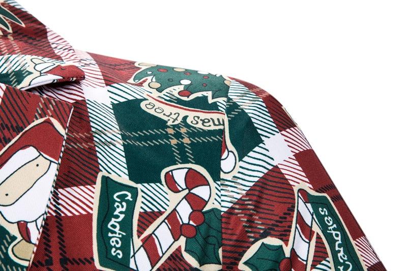 Buckle Male Blazer - Santa Claus Printed Blazers for Men (T2M)(CC5) - Deals DejaVu