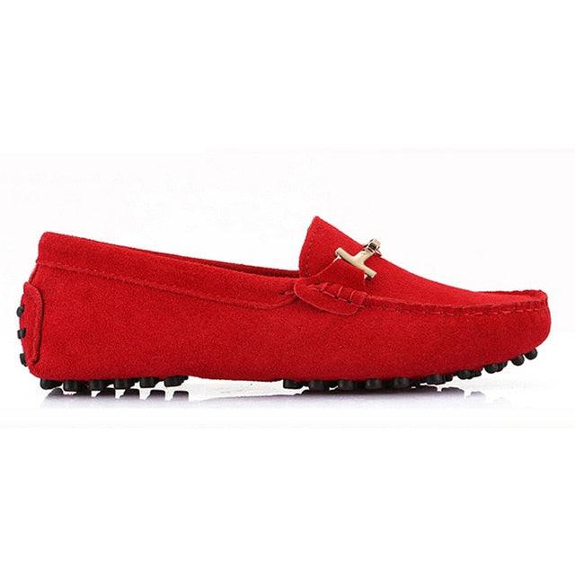 Trending Women's Genuine Leather Flat Shoes - Casual Loafers Slip On - Lady Driving Shoes (FS)(CD)(F40)(F42)