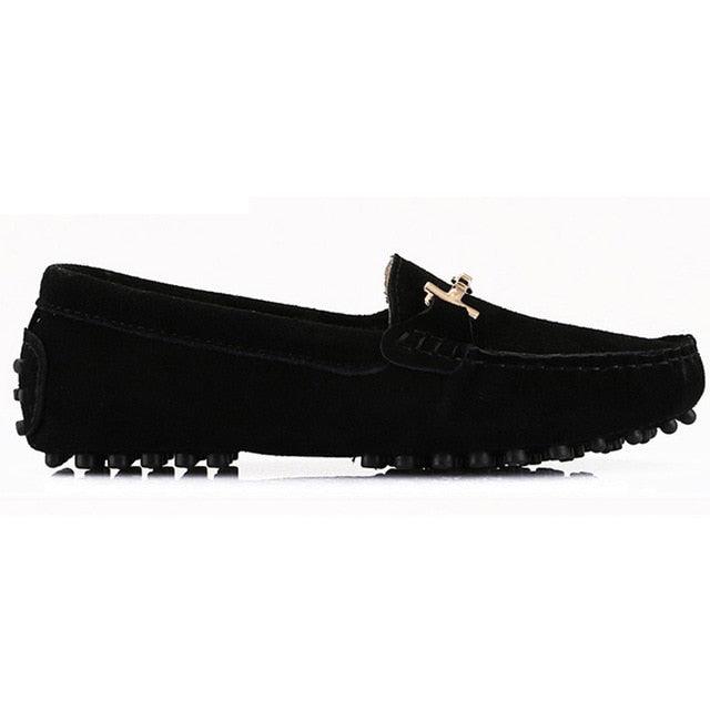 Trending Women's Genuine Leather Flat Shoes - Casual Loafers Slip On - Lady Driving Shoes (FS)(CD)(F40)(F42)