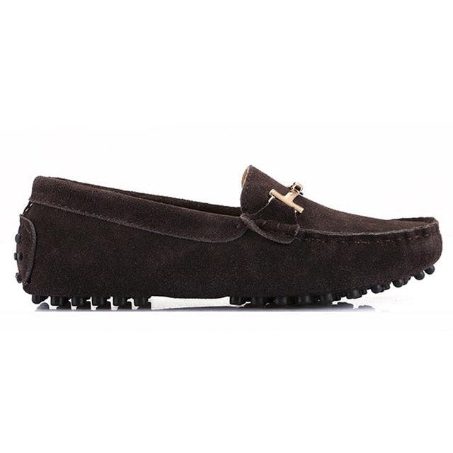 Trending Women's Genuine Leather Flat Shoes - Casual Loafers Slip On - Lady Driving Shoes (FS)(CD)(F40)(F42)