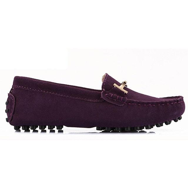 Trending Women's Genuine Leather Flat Shoes - Casual Loafers Slip On - Lady Driving Shoes (FS)(CD)(F40)(F42)