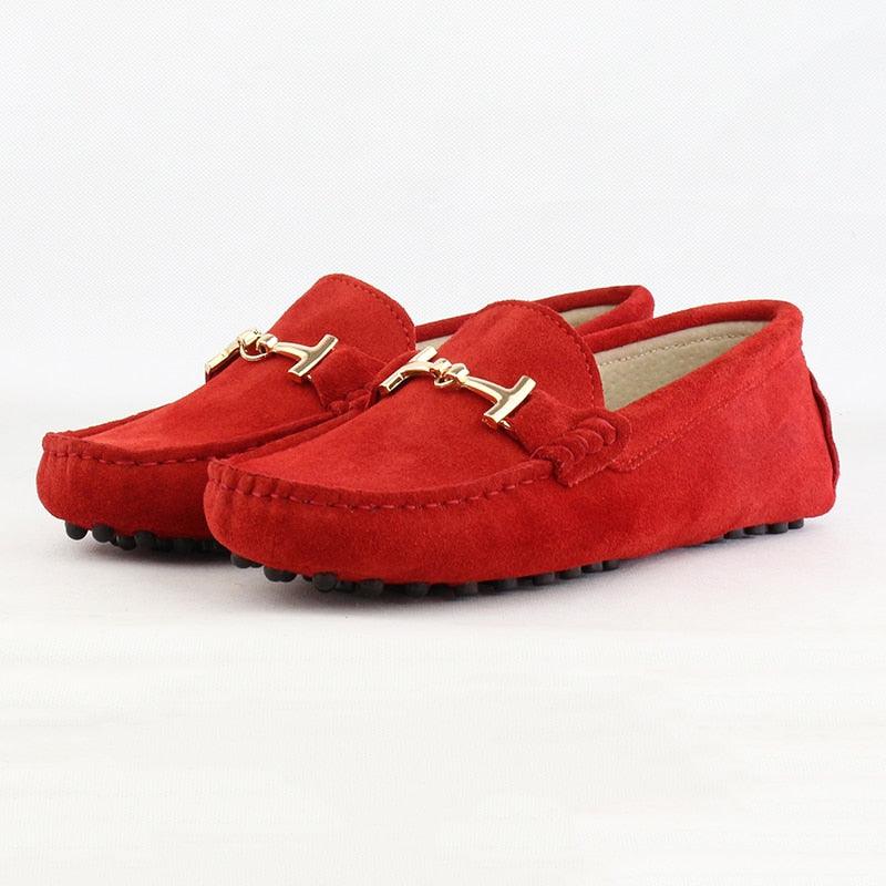 Trending Women's Genuine Leather Flat Shoes - Casual Loafers Slip On - Lady Driving Shoes (FS)(CD)(F40)(F42)