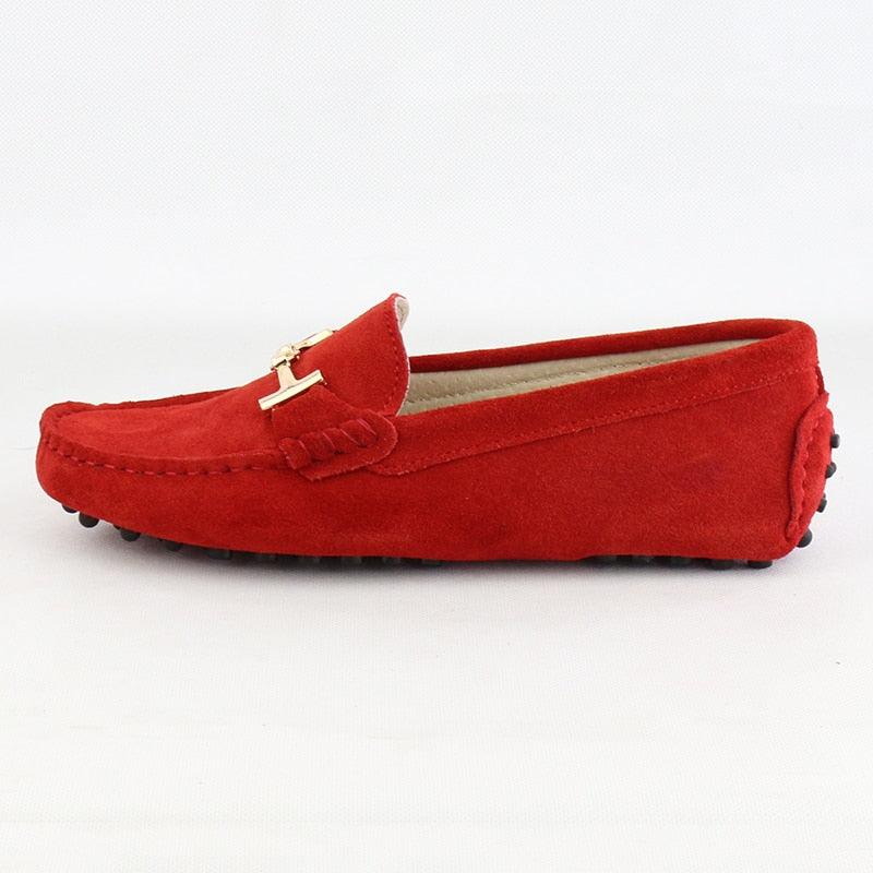 Trending Women's Genuine Leather Flat Shoes - Casual Loafers Slip On - Lady Driving Shoes (FS)(CD)(F40)(F42)