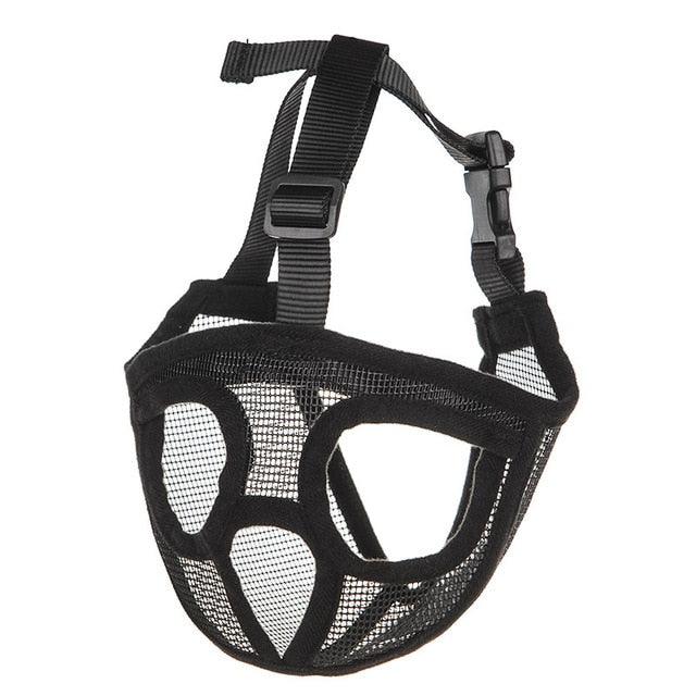Short Snout Pet Dog Muzzles - Adjustable Breathable Mesh French Bulldog Pug Mouth Muzzle (D70)(4W1)
