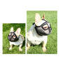 Short Snout Pet Dog Muzzles - Adjustable Breathable Mesh French Bulldog Pug Mouth Muzzle (D70)(4W1)