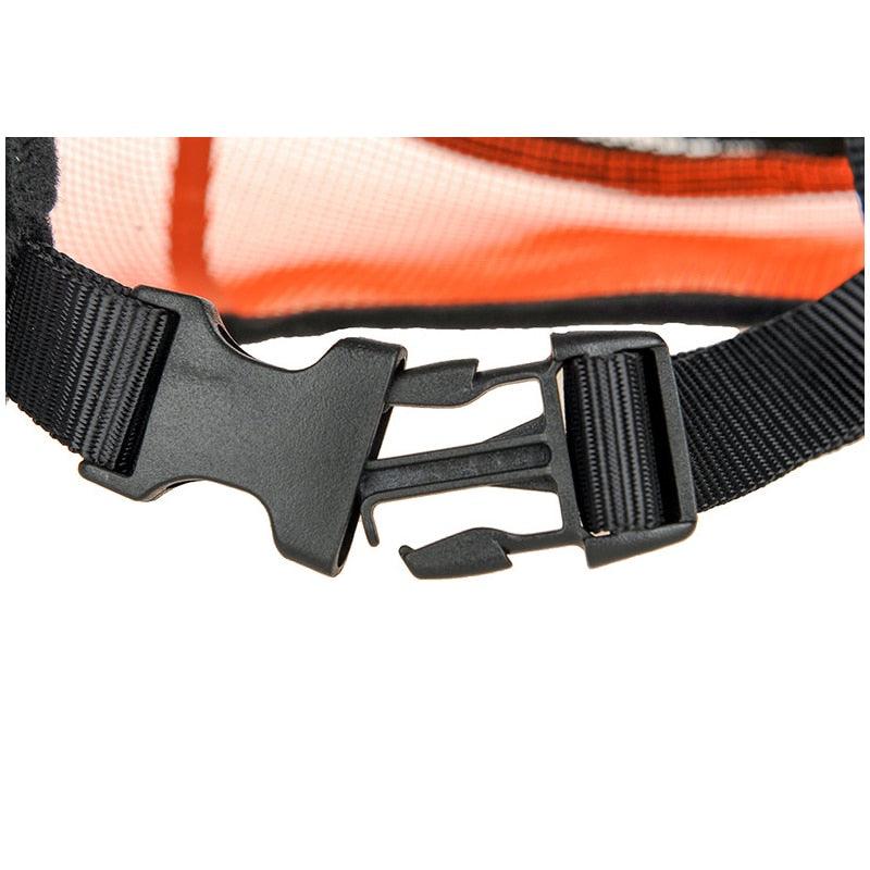 Short Snout Pet Dog Muzzles - Adjustable Breathable Mesh French Bulldog Pug Mouth Muzzle (D70)(4W1)