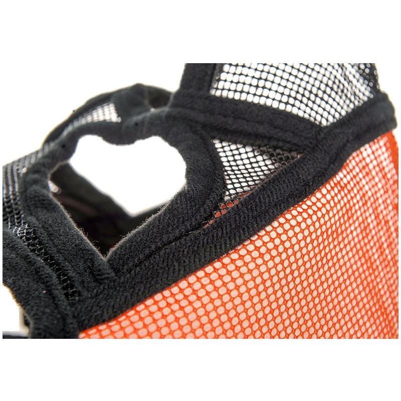Short Snout Pet Dog Muzzles - Adjustable Breathable Mesh French Bulldog Pug Mouth Muzzle (D70)(4W1)