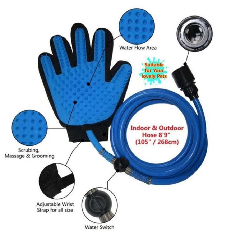 Shower Dog Pet Shower Head Handheld Cat Bathing Shower Tool - Sprayer Bathing Glove 360 Washing Hair (D72)(4W2)