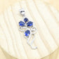 Cute Silver Color Necklace - Pendant Women Green Blue 5 Colors Semi-precious Jewelry (5JW)