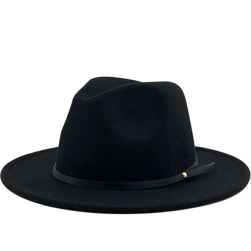 Great Trending Wool Vintage Trilby Felt Fedora Hat - With Wide Brim - Elegant Jazz Hat (WH8)