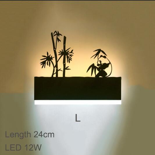 Simple art deco metal black wall lamp LED modern painted night light with 6 styles (LL6)(LL4)(LL5)(F58)