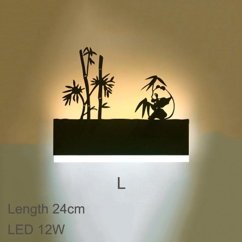 Simple art deco metal black wall lamp LED modern painted night light with 6 styles (LL6)(LL4)(LL5)(F58)