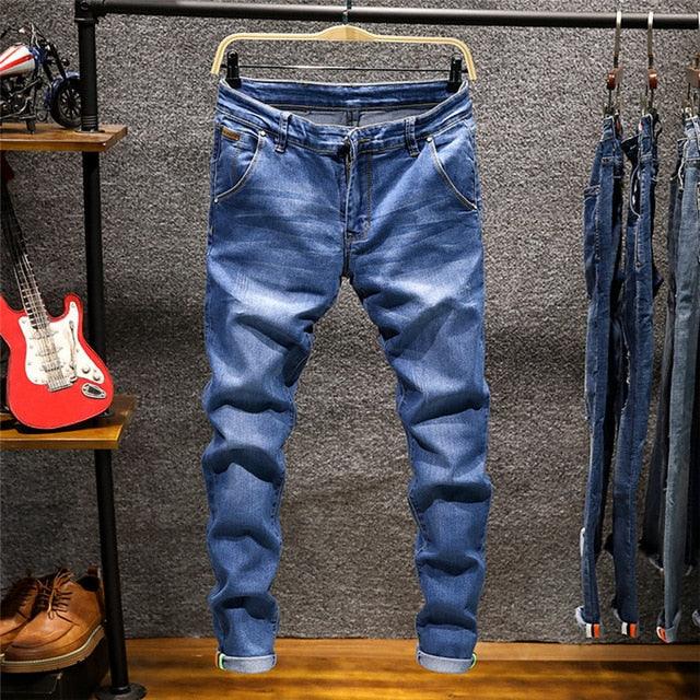Skinny Jeans - Men Zipper Fly Slim Fit Stretch Male Jean - Pencil Pants (TG2)