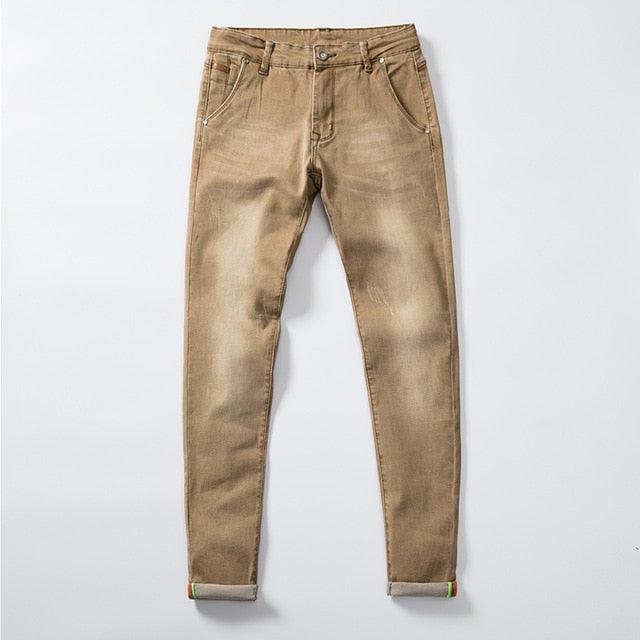 Skinny Jeans - Men Zipper Fly Slim Fit Stretch Male Jean - Pencil Pants (TG2)