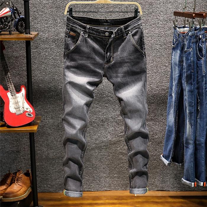 Skinny Jeans - Men Zipper Fly Slim Fit Stretch Male Jean - Pencil Pants (TG2)