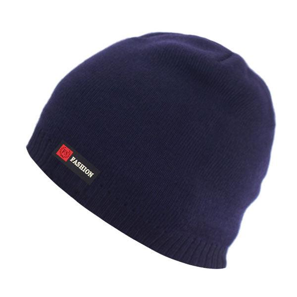 Knitted Winter Beanie Hat - Thick Warm Brimless Fur Bonnet Men's Cap (D17)(MA8)