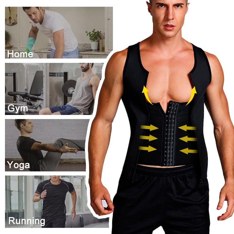 Slimming Belt Belly Men Slimming Vest Body Shaper Neoprene Abdomen Fat Burning Shaperwear Waist Sweat Corset (FHM1)(1U101)(1U9)(F101)