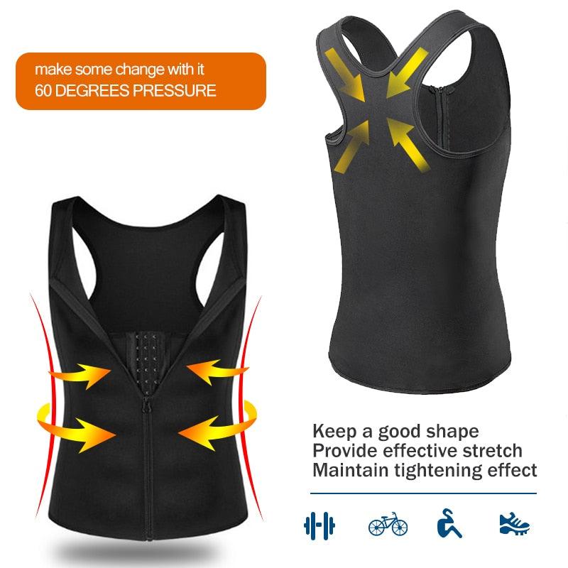 Slimming Belt Belly Men Slimming Vest Body Shaper Neoprene Abdomen Fat Burning Shaperwear Waist Sweat Corset (FHM1)(1U101)(1U9)(F101)