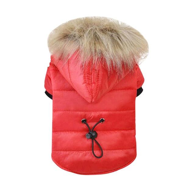 Small Dog Clothes - Winter Warm Pet Dog Jacket - Soft Fur Hooded Coat Puppy Clothing (2U69)