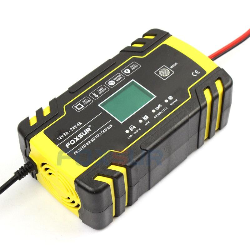 Smart 12V 8A 24V 4A Fully automatic Car Battery Charger Digital LCD Display Fast Charging (CT6)(3U60)