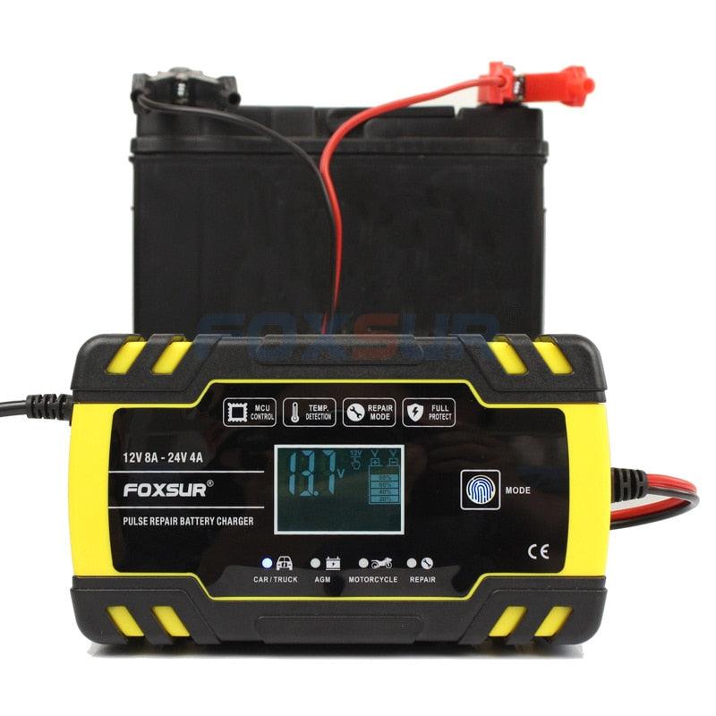 Smart 12V 8A 24V 4A Fully automatic Car Battery Charger Digital LCD Display Fast Charging (CT6)(3U60)