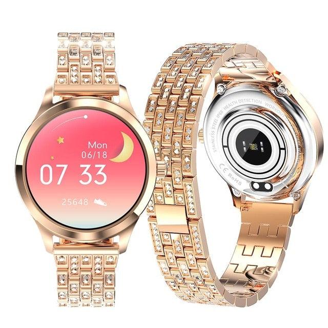Gorgeous Smart Watch - Women Face Full Stainless Steel Smart Watch - Waterproof Watch (RW)(9WH3)(F84)(F82)