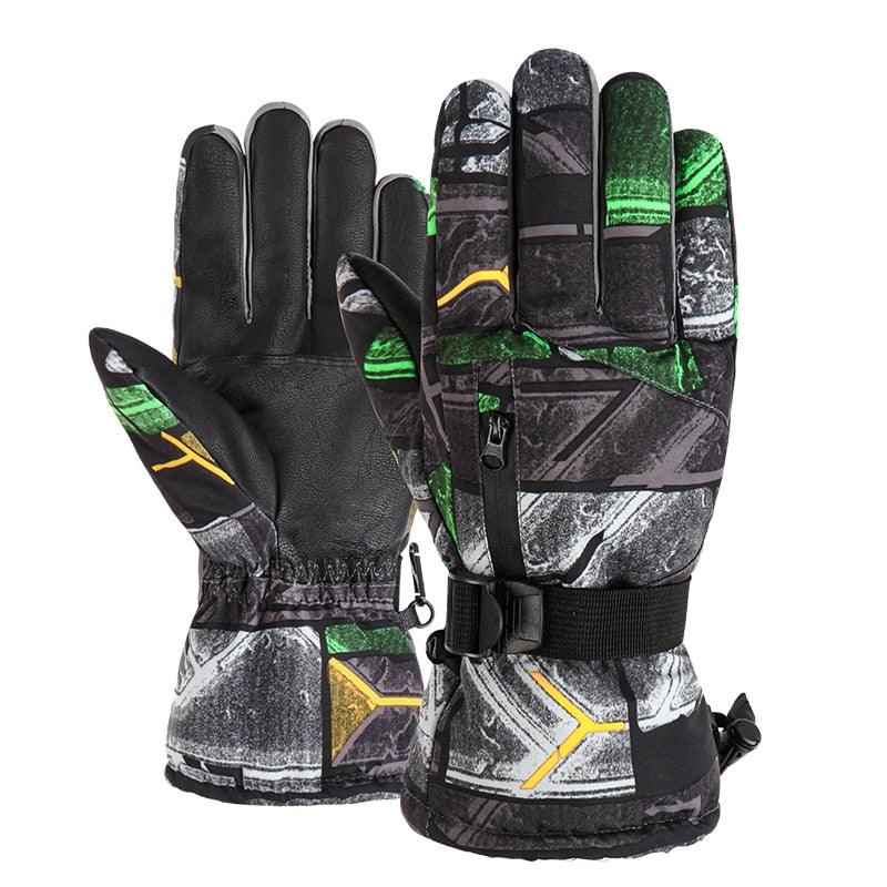 Great Snowboard Gloves - Touch Screen Winter Warm Professional Ski Gloves - Ultralight Waterproof (6WH1)(F87)