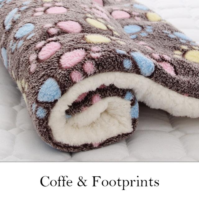 Soft Flannel Thickened Pet Soft Fleece Pad - Pet Blanket Bed Mat For Puppy Dog (6W3)(10W3)