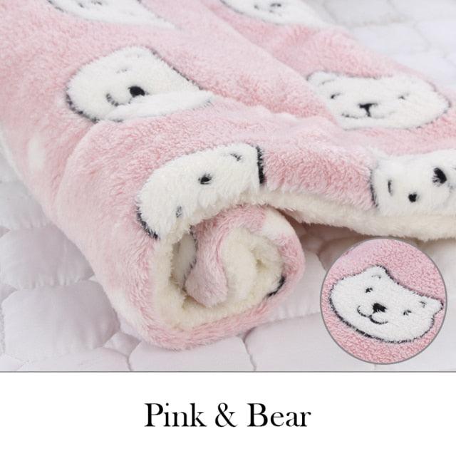 Soft Flannel Thickened Pet Soft Fleece Pad - Pet Blanket Bed Mat For Puppy Dog (6W3)(10W3)