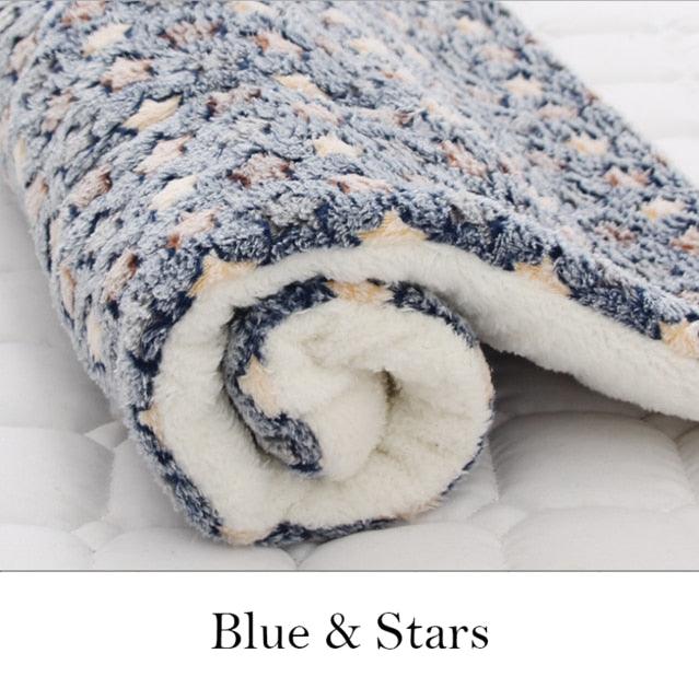 Soft Flannel Thickened Pet Soft Fleece Pad - Pet Blanket Bed Mat For Puppy Dog (6W3)(10W3)