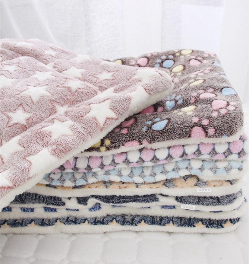 Soft Flannel Thickened Pet Soft Fleece Pad - Pet Blanket Bed Mat For Puppy Dog (6W3)(10W3)