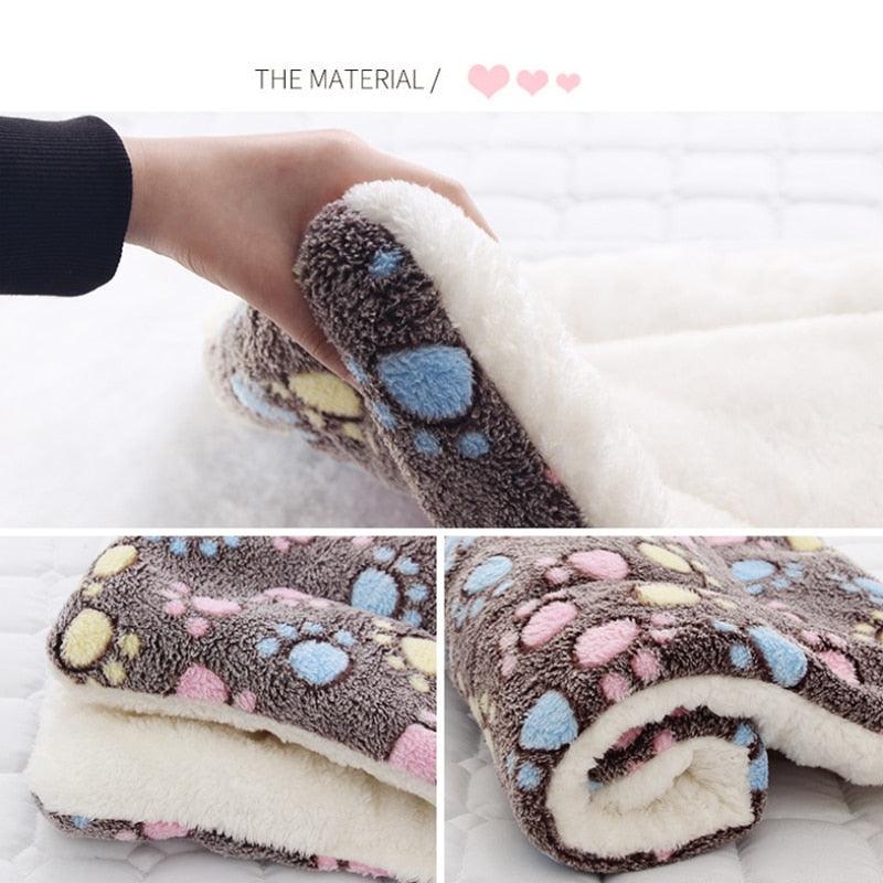 Soft Flannel Thickened Pet Soft Fleece Pad - Pet Blanket Bed Mat For Puppy Dog (6W3)(10W3)