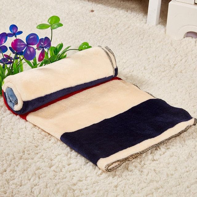 Great Soft Pet Dog Blanket - Flannel Cotton Stars Print Washable Pet Mat - Warm Sleeping Beds (1U74)