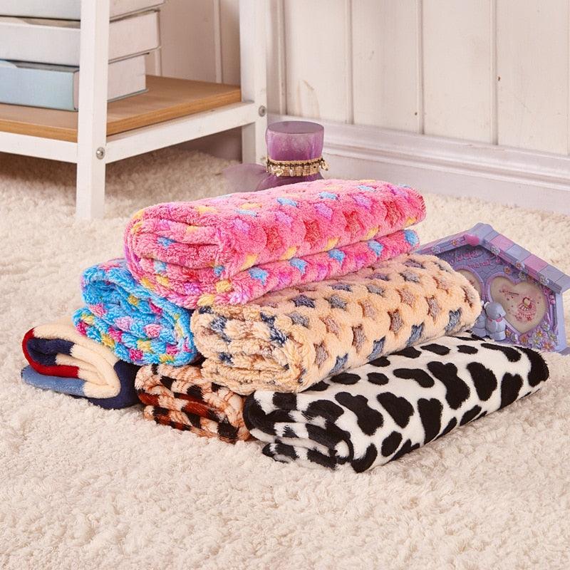 Great Soft Pet Dog Blanket - Flannel Cotton Stars Print Washable Pet Mat - Warm Sleeping Beds (1U74)