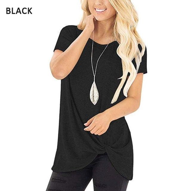 Gorgeous Solid T Shirt - Women Summer Tops - Casual Simple Short Sleeve Female Clothe (3U19)