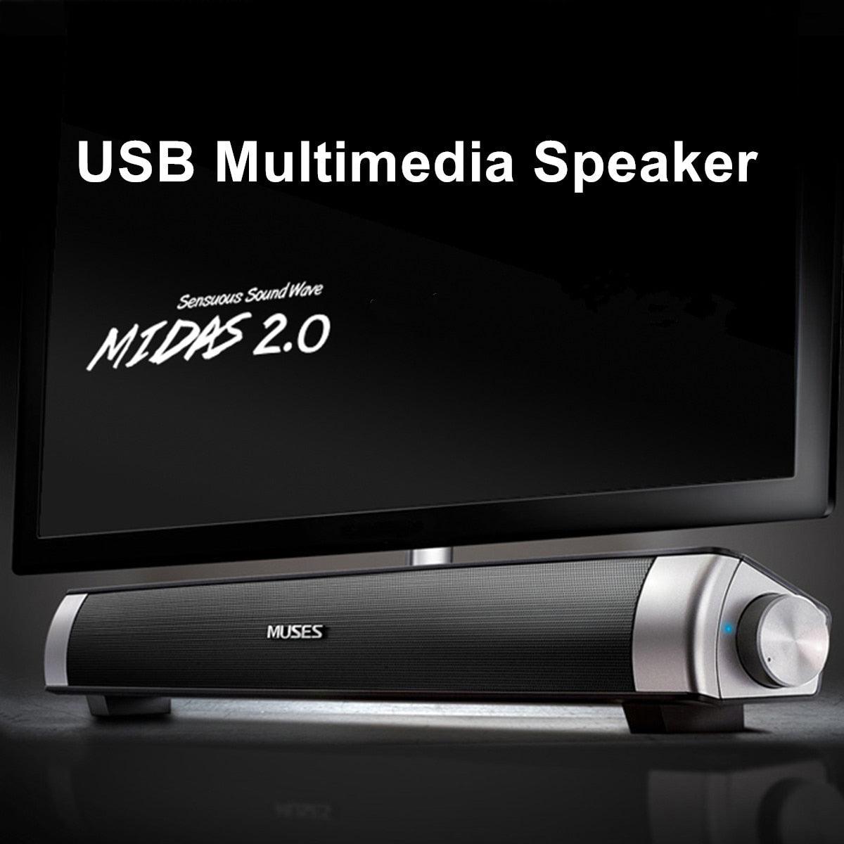 Wired Soundbar Speaker HIFI Bass Stereo Sound Bar with USB AUX Mic (HA5)(HA2)(1U57)