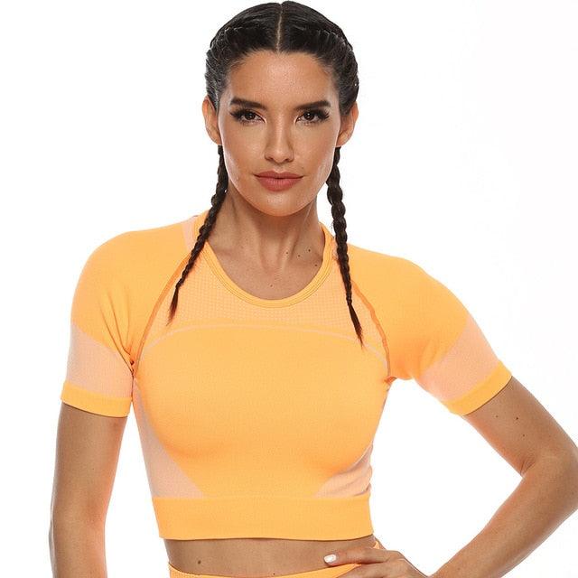 Spring New Yoga Suit - Ladies Seamless Activewear Aerobics Slim Hip Leggings (1U24)