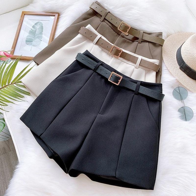 Great Spring Summer Women's Shorts - Casual Wide Leg - High Waist Short Pants (TBL2)(F32)