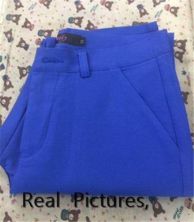 Women's Casual Candy Pencil Pants - New Fashion Elastic Cotton Women Trousers - 20 Color - Plus Size Pants (BP)(F25)