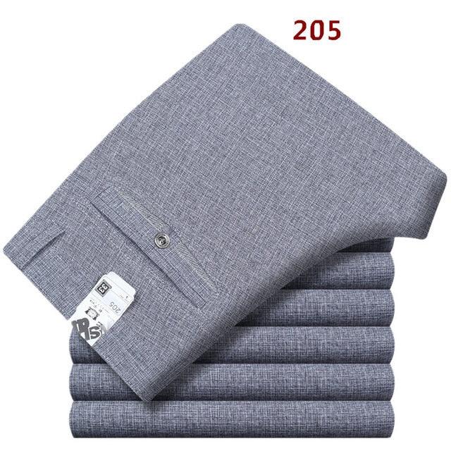 Spring Summer Suit Pants - Loose Men's Dress Pants - Classic Straight Formal Trousers (TG1)