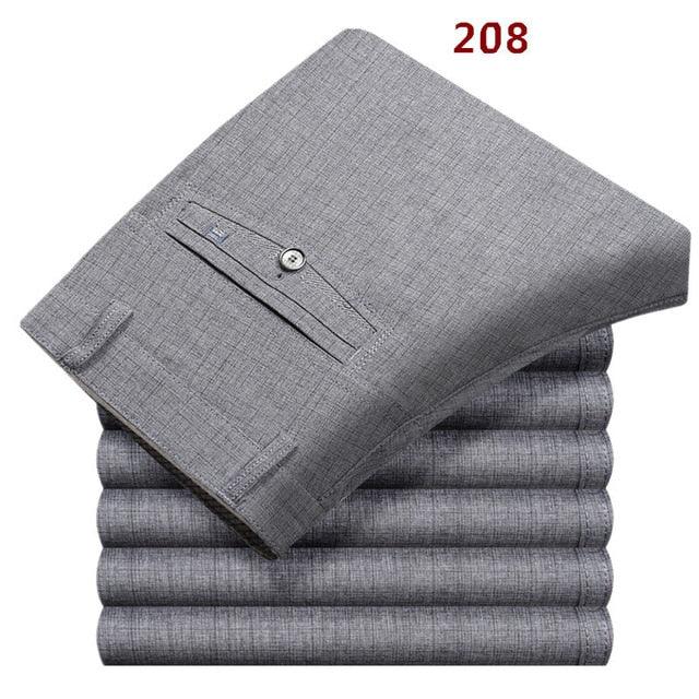 Spring Summer Suit Pants - Loose Men's Dress Pants - Classic Straight Formal Trousers (TG1)