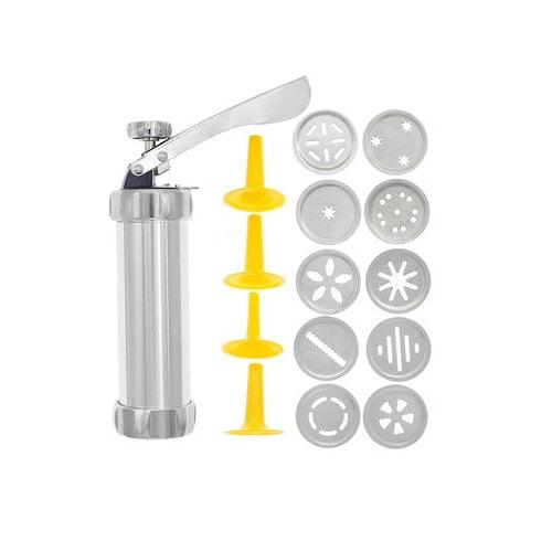 Stainless Steel Cookie Press Machine - Biscuit Cake Decorating Tools Maker With 4 Nozzles 20 Cookie Molds (AK3)(AK2)