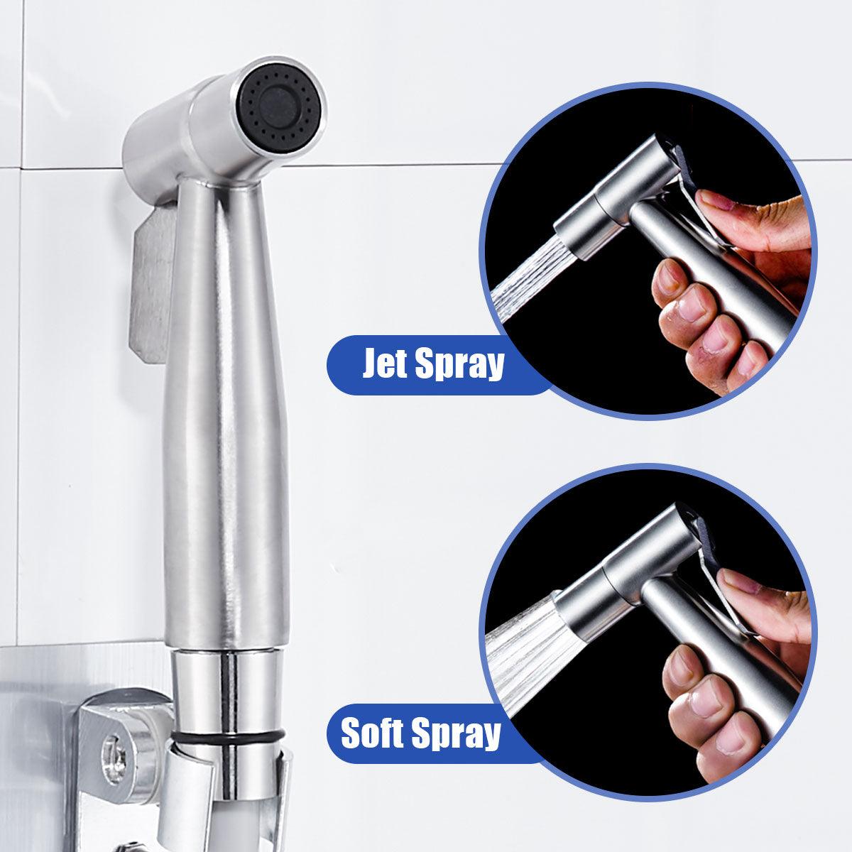 Stainless Steel Handheld Shower Douche Bidet Sprayer - Portable Shower Head Toilet Adapter High Pressure (B&3)(1U65)(F65)
