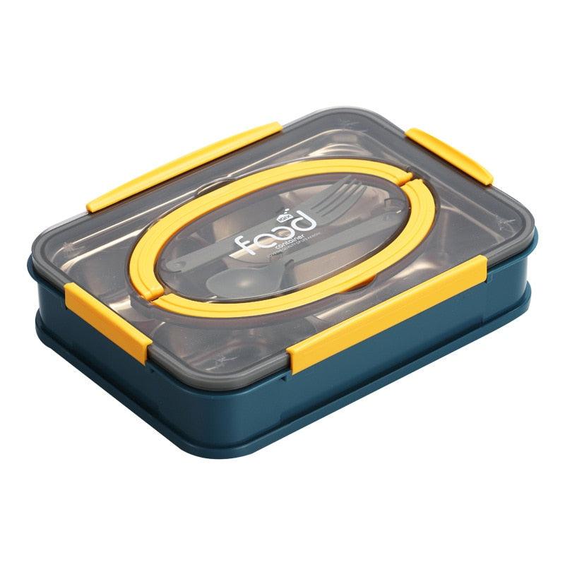 Stainless Steel Insulated Lunch Box - student School Compartment Lunch Box Tableware (2AK1)(F61)