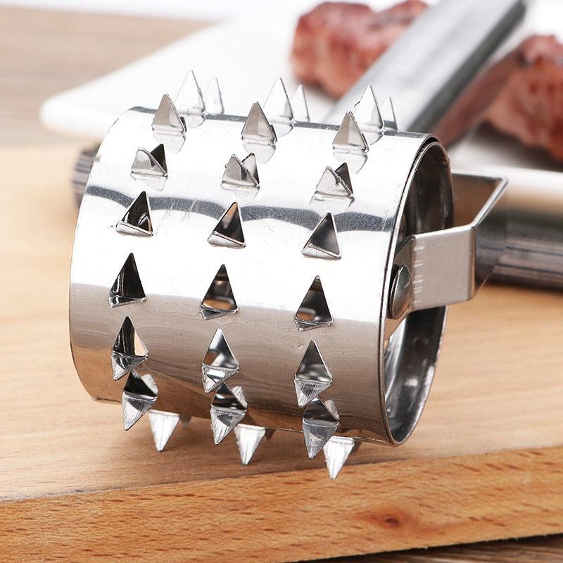 Stainless Steel Meat Tenderizer Meat Chopper Roller Meat Hammer For Steak Knock-Sided (D61)(AK3)