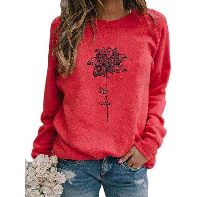 Super Stars Print Sweatshirts - Women Long Sleeve Top - Autumn Casual New O-neck Sweatshirt (3U19)(3U23)