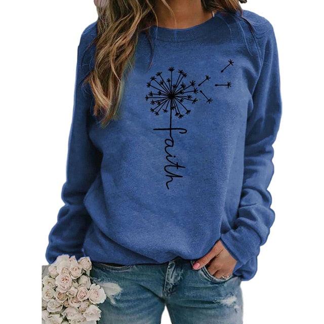 Super Stars Print Sweatshirts - Women Long Sleeve Top - Autumn Casual New O-neck Sweatshirt (3U19)(3U23)