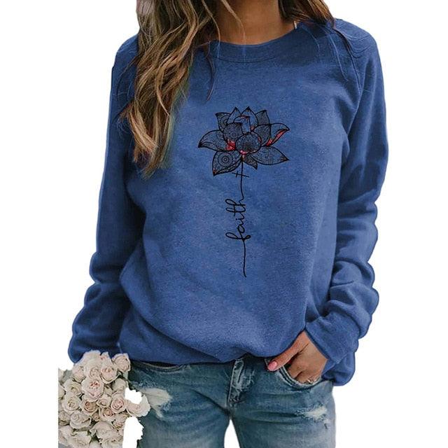Super Stars Print Sweatshirts - Women Long Sleeve Top - Autumn Casual New O-neck Sweatshirt (3U19)(3U23)