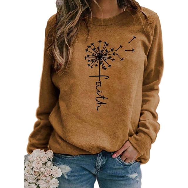 Super Stars Print Sweatshirts - Women Long Sleeve Top - Autumn Casual New O-neck Sweatshirt (3U19)(3U23)